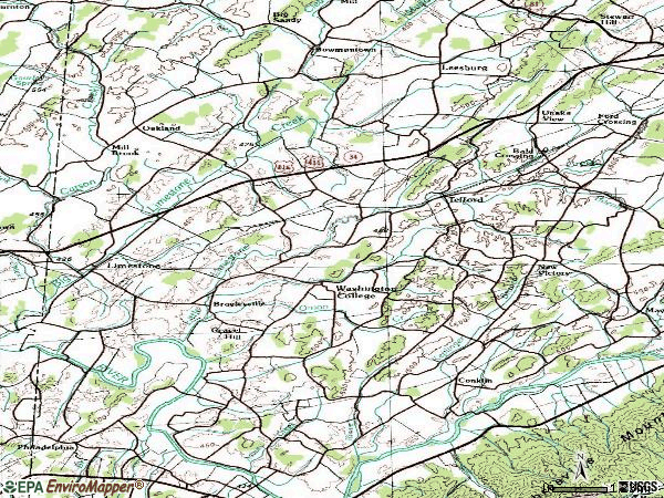 Zip code 37690 topographic map