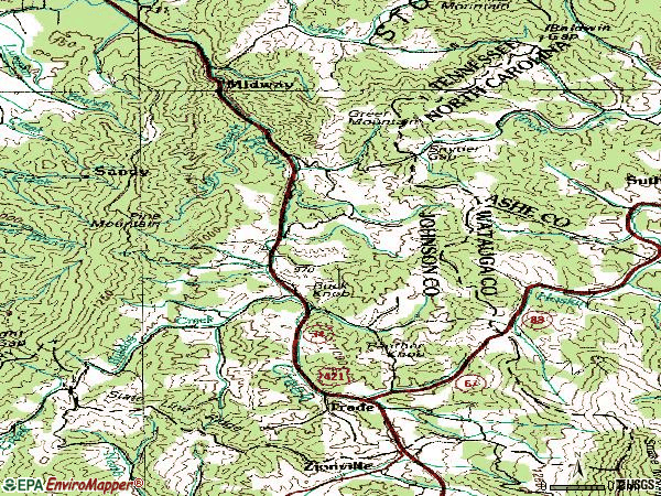 Zip code 37691 topographic map