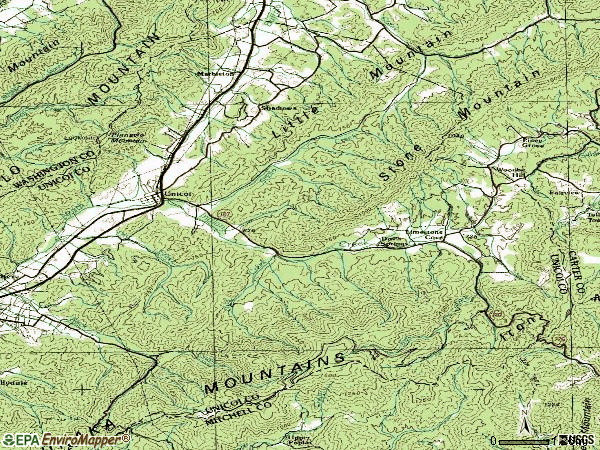Zip code 37692 topographic map
