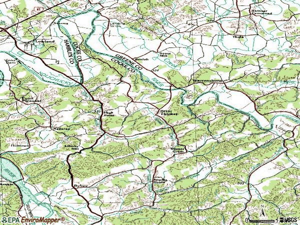 Zip code 37713 topographic map