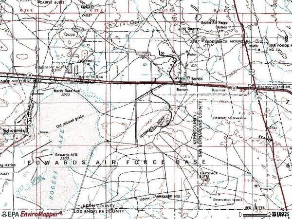 Zip code 93516 topographic map