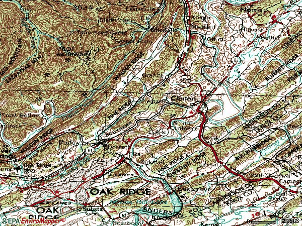 Zip code 37716 topographic map