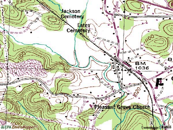Zip code 37719 topographic map