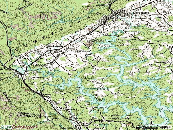 Zip code 37757 topographic map