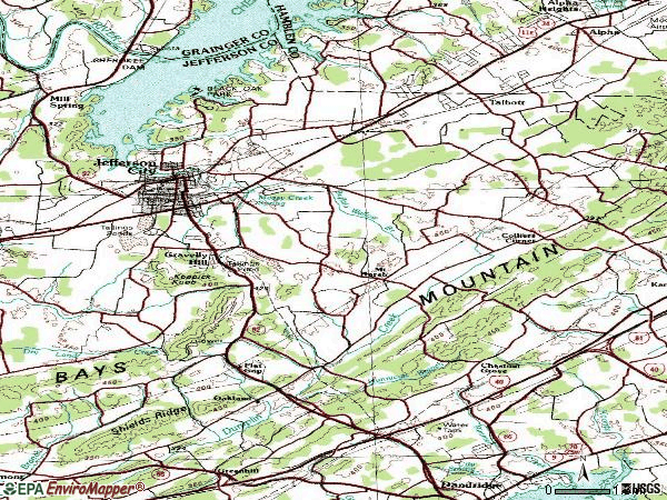 Zip code 37760 topographic map
