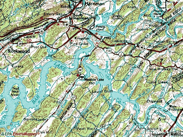 Zip code 37763 topographic map