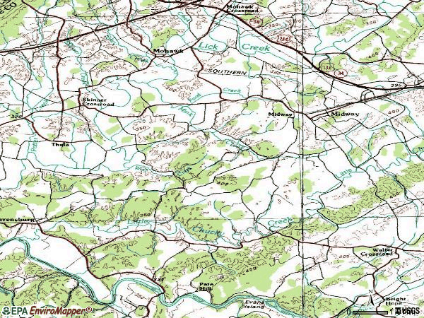 Zip code 37809 topographic map