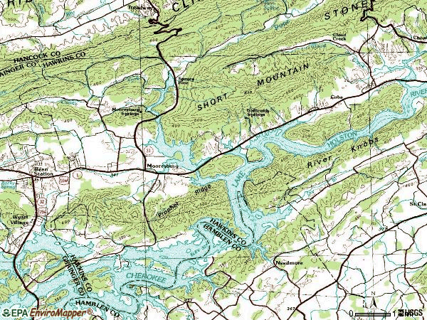 Zip code 37811 topographic map