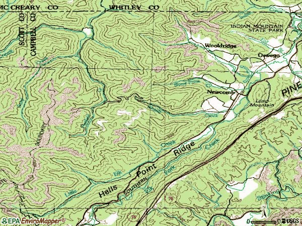 Zip code 37819 topographic map