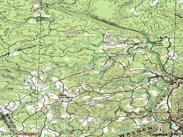 Zip code 37829 topographic map