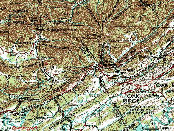 Zip code 37840 topographic map
