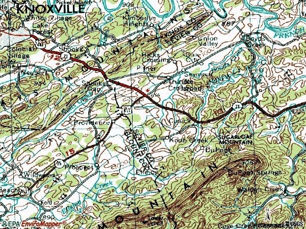 Zip code 37865 topographic map