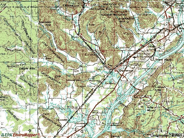 Zip code 35772 topographic map