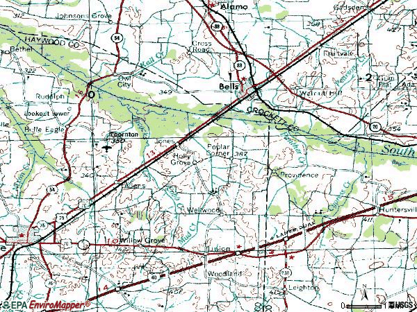 Zip code 38006 topographic map