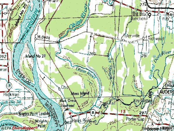 Zip code 38030 topographic map