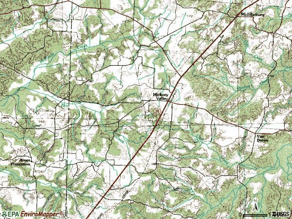 Zip code 38042 topographic map