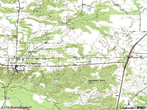 Zip code 38046 topographic map