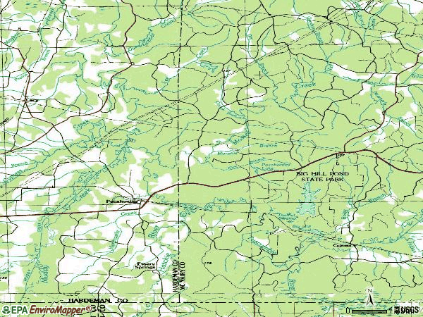 Zip code 38061 topographic map