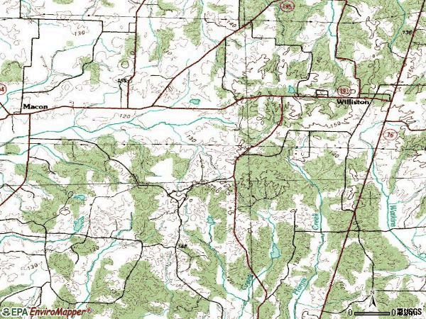 Zip code 38076 topographic map