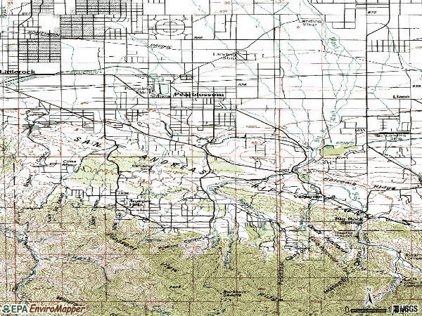 Zip code 93553 topographic map