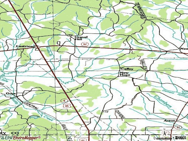 Zip code 38339 topographic map