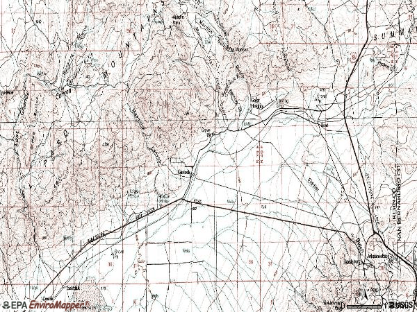 Zip code 93554 topographic map