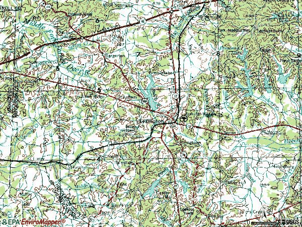 Zip code 38351 topographic map