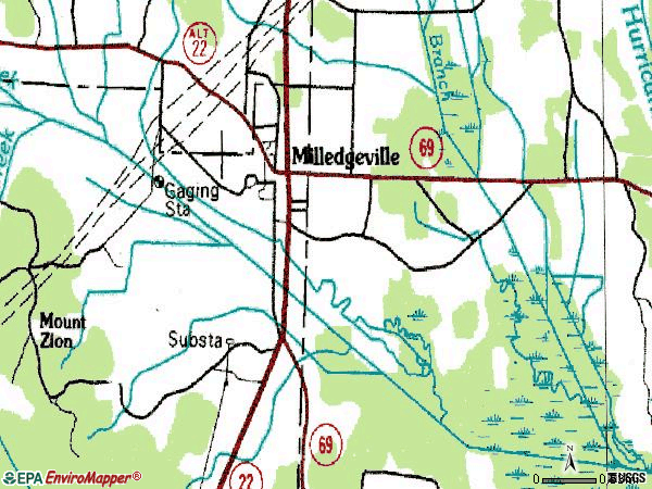 Zip code 38359 topographic map