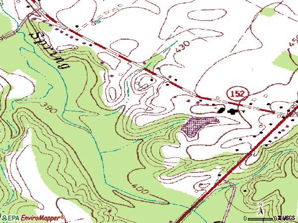Zip code 38378 topographic map
