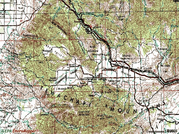 Zip code 93561 topographic map