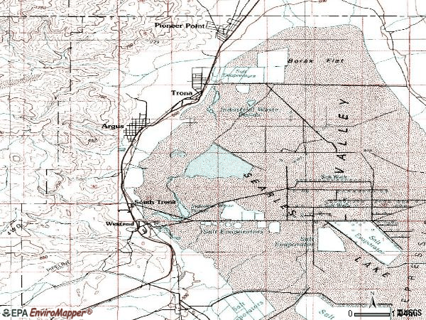 Zip code 93562 topographic map