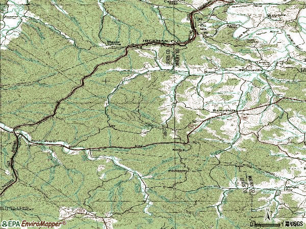 Zip code 38461 topographic map