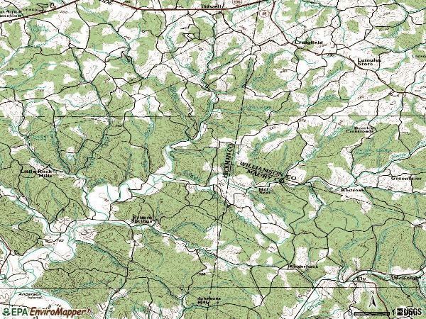 Zip code 38476 topographic map