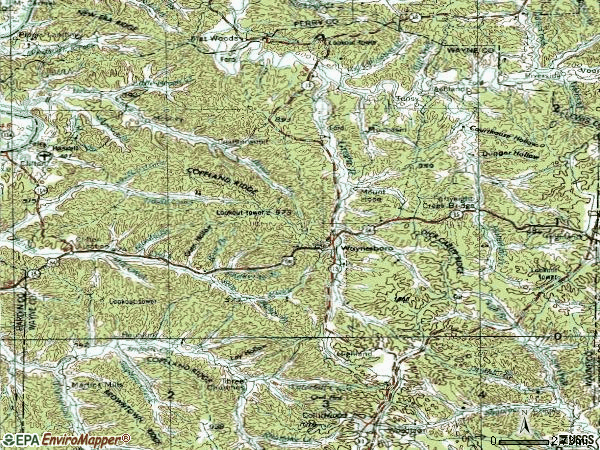 Zip code 38485 topographic map