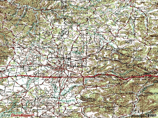Zip code 38506 topographic map