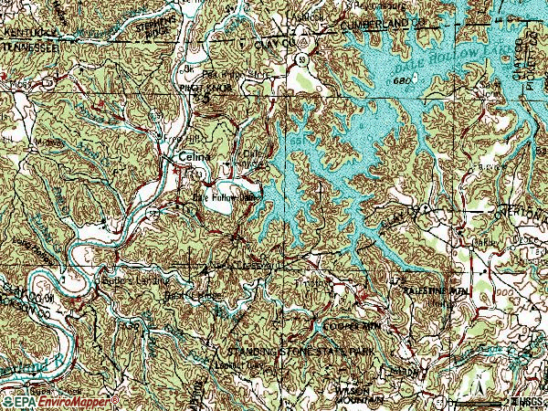 Zip code 38551 topographic map