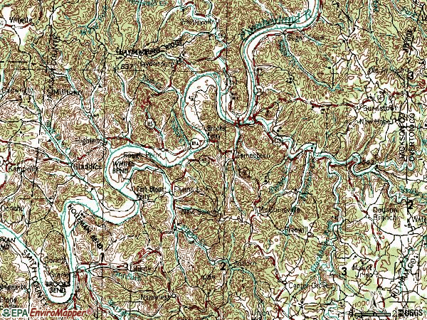 Zip code 38562 topographic map