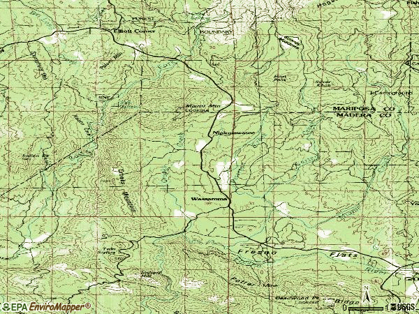 Zip code 93601 topographic map