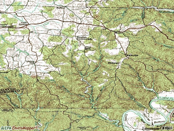 Zip code 38575 topographic map