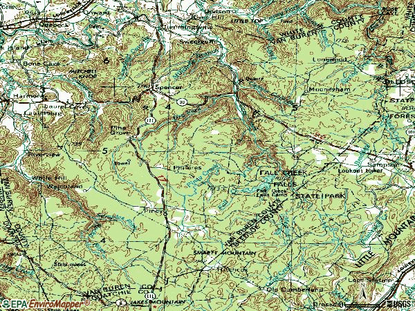 Zip code 38585 topographic map