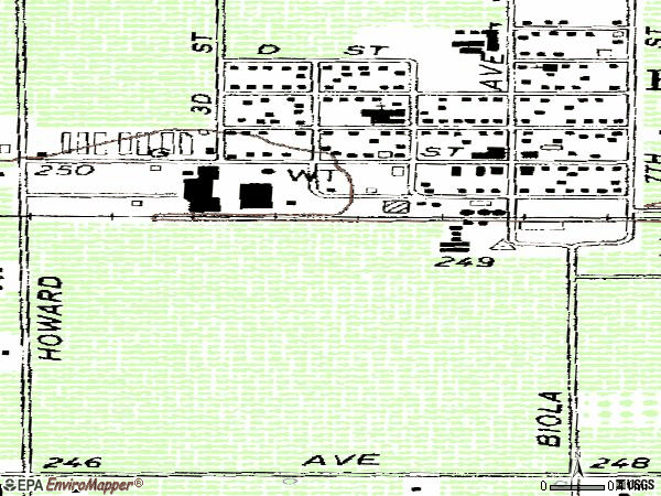 Zip code 93606 topographic map