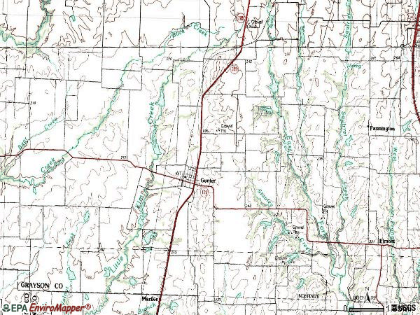 Zip code 75058 topographic map