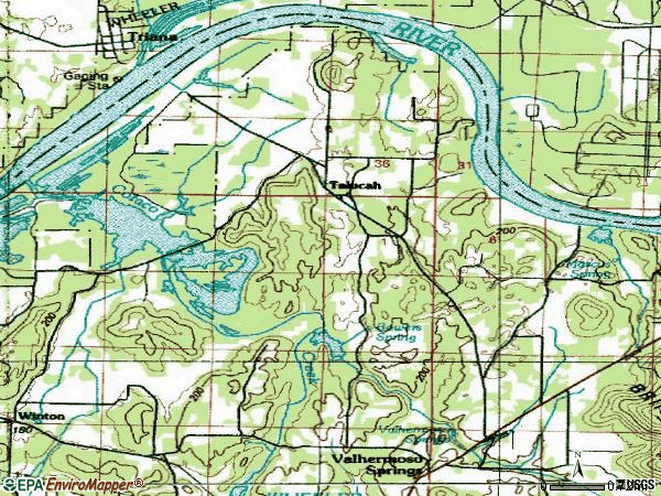 Zip code 35775 topographic map
