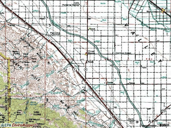 Zip code 93608 topographic map