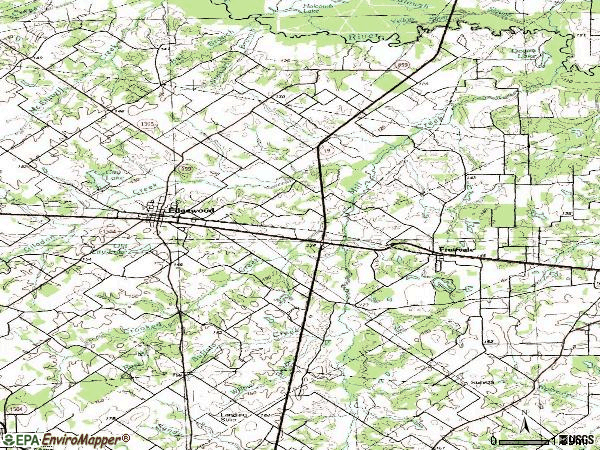 Zip code 75117 topographic map