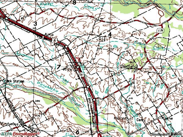 Zip code 75155 topographic map