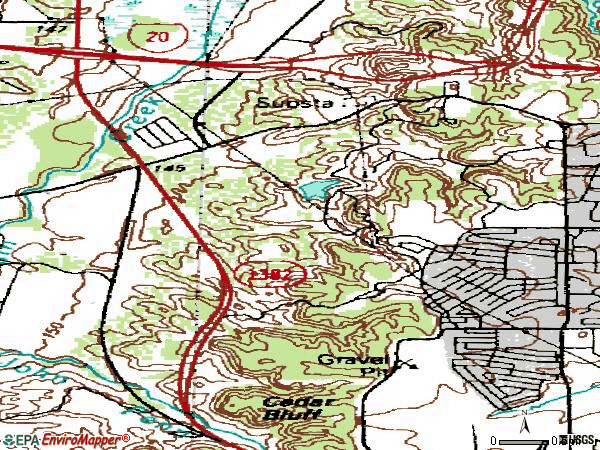 Zip code 75249 topographic map