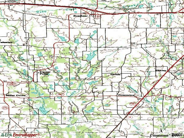 Zip code 75420 topographic map