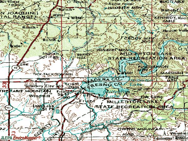 Zip code 93626 topographic map