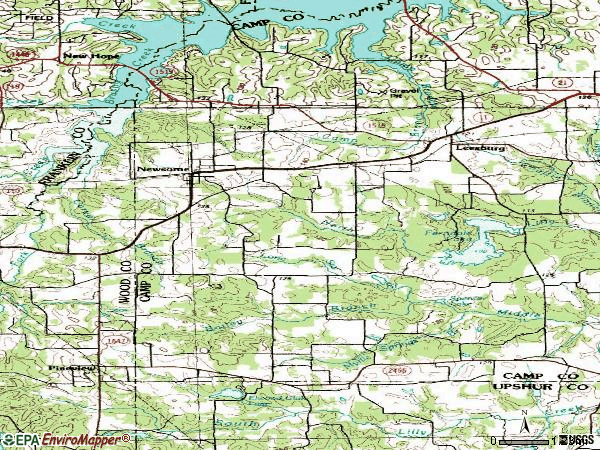 Zip code 75451 topographic map